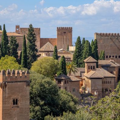 Stunning View of Alhambra Palace in Granada, Andalucia
