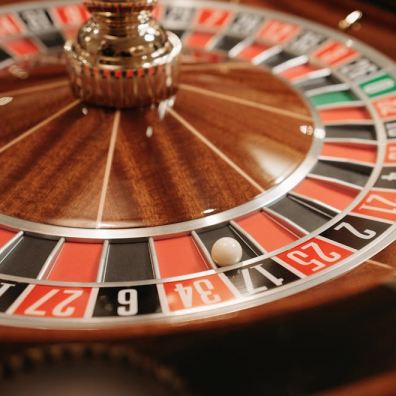 roulette wheel in a casino
