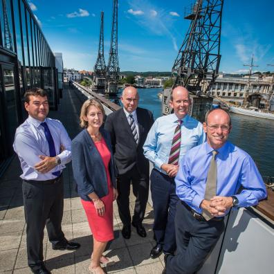 Colliers International speakers (l-r) Dan Sims, Katie Bapty, Walter Boettcher, Nick Turk and Richard Coombs who all presented briefings at the launch of the Midsummer Retail Report this week