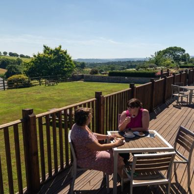 Picture of the outside of The Stables Cafe Devon at Harcombe House near Chudleigh