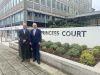 Two directors from The Family Law Company outside Princess Court in Plymouth