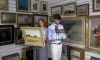 Auctioneers Mary Chilcott and Barnaby Willis with Captain Campbell’s Collection