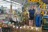 Woman with a scarecrow at Otter Gaden Centres