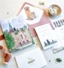 luxury watercolour wedding stationery dog illustration