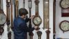 Chilcotts Auctioneer Barnaby Willis with some of the barometers