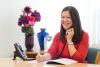 Family law solicitor at desk