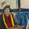 Jean Jones - Blue Table Cloth, Self Portrait