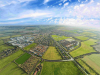 An aerial image of ButterCross Meadow in Somerton 