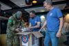 Ukraine medic unpacking supplies with Luca Alfatti and Mark Hannaford 