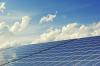 Rows of solar panels in a field 